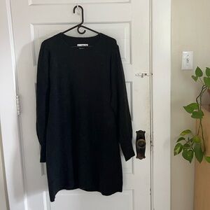 Mango Shift Sweater Dress - Charcoal Grey